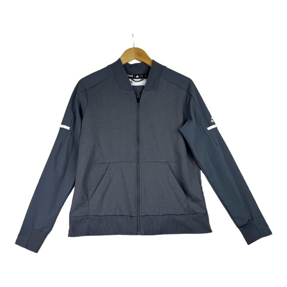 Adidas Women's Grey and White Jacket‎ Size Medium - Picture 1 of 8